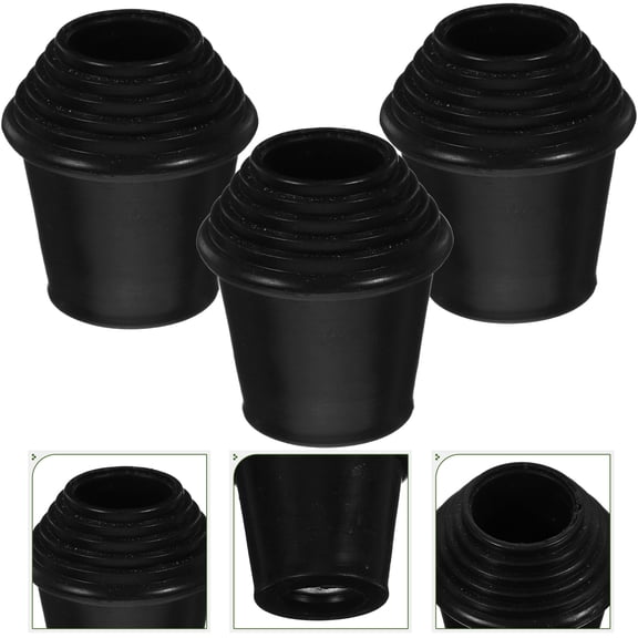 UPOUART 3Pcs Snare Rack Pads Black Rubber for Drum Set Replacement Parts and Protection