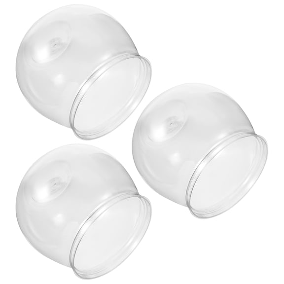 UPOUART 3Pcs Transparent Durable Plastic Fish Bowls Stable Aquarium Tanks for Office Home Garden Decoration