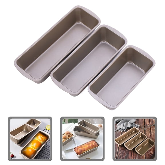 UPOUART 3pcs Large Bread Pan Carbon Steel Baking Tray Reusable Easy Cleaning for Professional Bakers