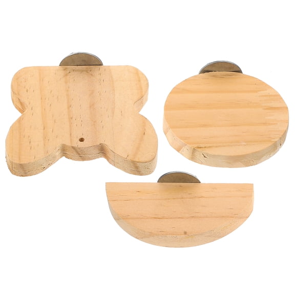 UPOUART 3pcs Pet Platform For Hamsters Parrots Creative Jumping Board Play For Pets For Bird Cages Animal Habitats