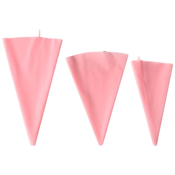 UPOUART Set of 3 Silicone Cake Decorating Bags with Adjustable Round Openings for Baking, Pastry, and Icing Tools