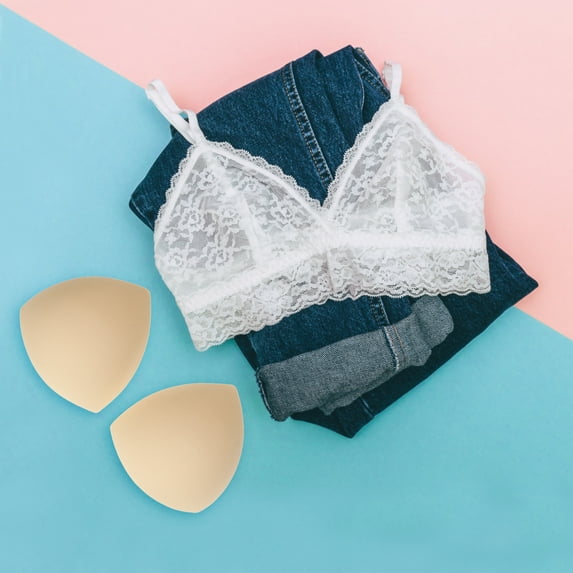 UPOUART 4 Pairs Removable Chest Pads for Women Sports Bras, Comfortable and Soft Bra Inserts for Workout and Everyday Use