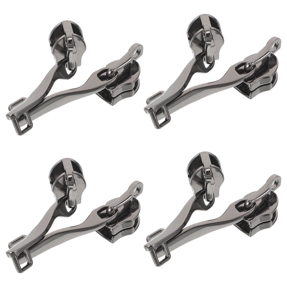 UPOUART Black Metal Zipper Pullers for Suitcase, Heavy Duty 4 Pairs Travel Locks for Luggage Security