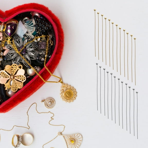 UPOUART 400Pcs Straight Ball Head Pins for DIY Jewelry Making Decorative Pins for Beaded Chains