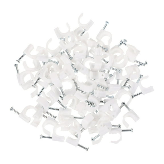 UPOUART 400pcs White Cable Clips and Spacers Set for Home and Office Wire Management, Organization and Securing