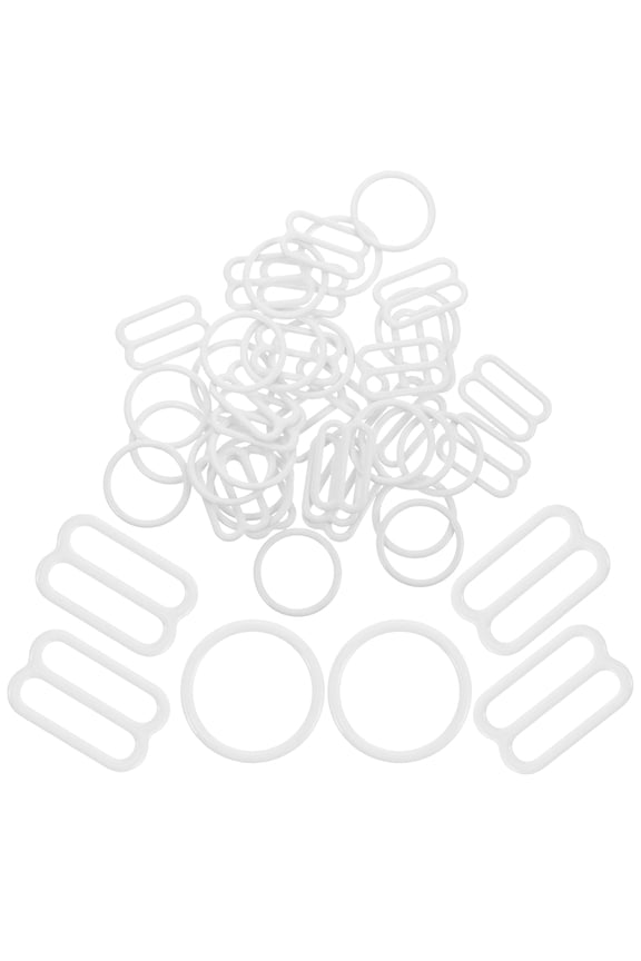 Bra Strap Clips Replacement White Alloy for Decoration and Adjusting