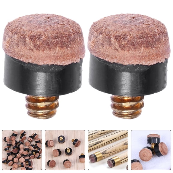UPOUART Billiard Cue Tips, Light Brown, Easy Screw-on, Portable, 40Pcs
