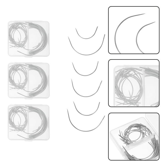 UPOUART 40 Pieces Curved Sewing Needles C-Shaped for Hand Embroidery, Cushion Repair and Craft Projects