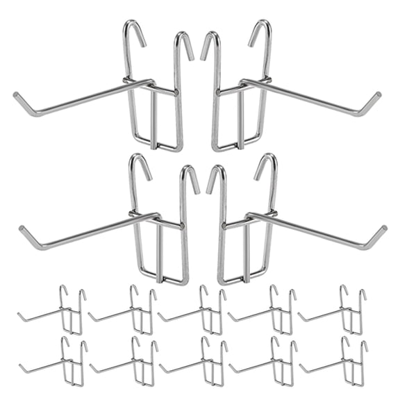 UPOUART 40pcs Panel Wire Hooks Iron Gridwall Design For Shop Organization