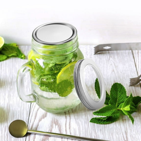 UPOUART 48 Pcs Wide Mouth Jar Lids Tinplate Vacuum Seal Caps For Home Canning Food Storage Kitchen Use Includes Lids