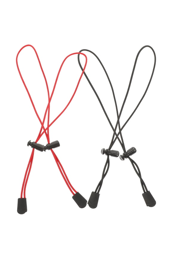 4-Pack Black Elastic Oxford Rope for Backpack Gear Bundling and Outdoor Use, Stretch Cord