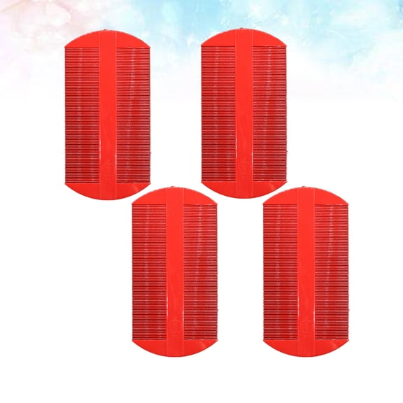 UPOUART 4-Pack Double-Sided Hair Styling Comb Portable Design for Household Use, Red Color