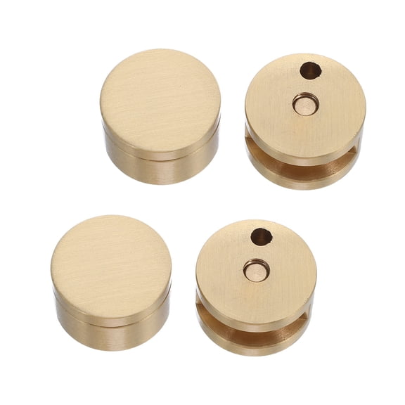 UPOUART 4-Pack Golden Glass Clips Clamps Holder with Sleek Design for Dressing Room and Home Use