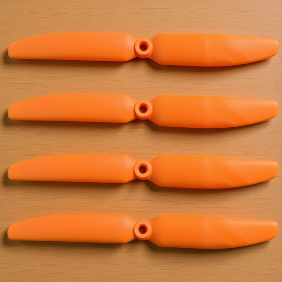 UPOUART 4Pcs 5030 Propeller Orange Durable Hard Plastic Rc Airplane Props for Direct Drive Motors