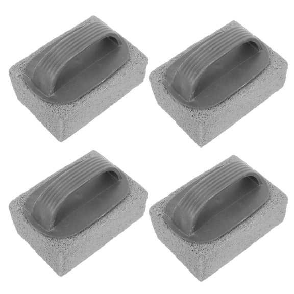 UPOUART 4Pcs Bbq Grill Cleaning Brick with Handle Tough Pumice Scrubber for Griddle and Metal Grill Surfaces