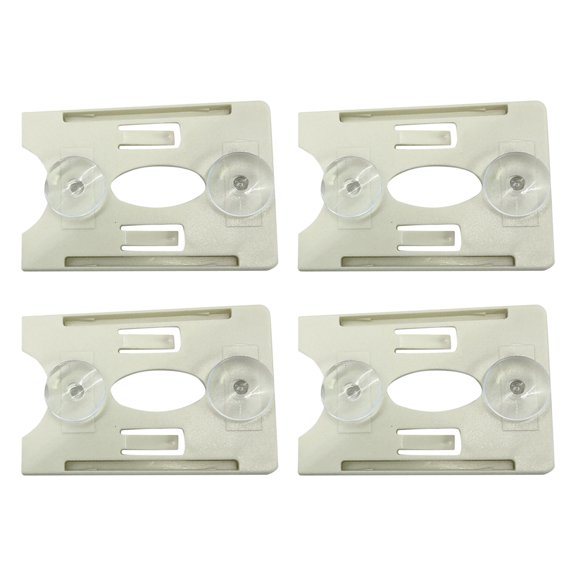 UPOUART 4Pcs Beige Windshield Permit Sticker Holder with Durable Plastic and Easy Handsfree Access