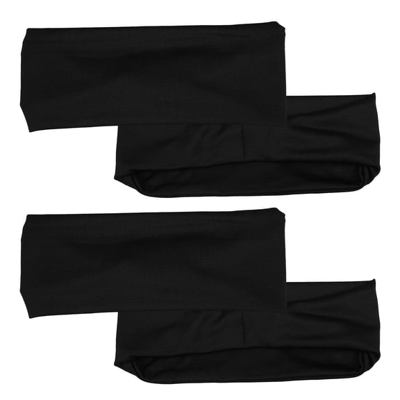 UPOUART 4Pcs Black Breathable Sweatband Headbands for Fitness Gym Baseball with Anti Slip