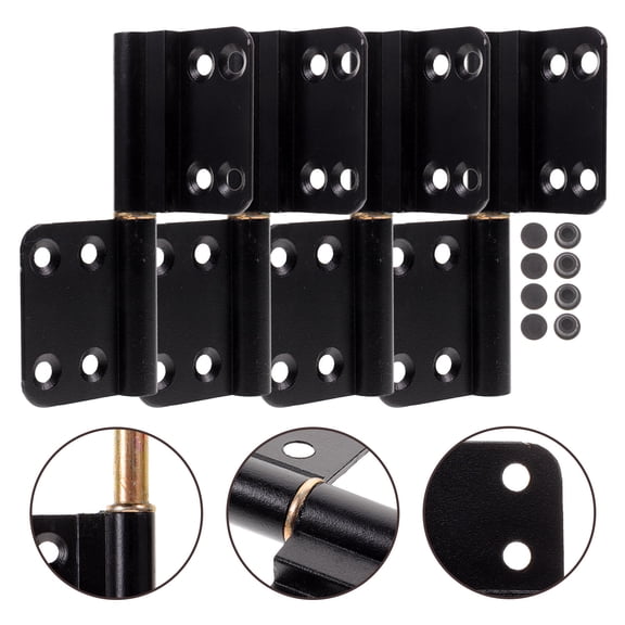 UPOUART Outdoor Door Hinges Black Aluminum Alloy 4Pcs