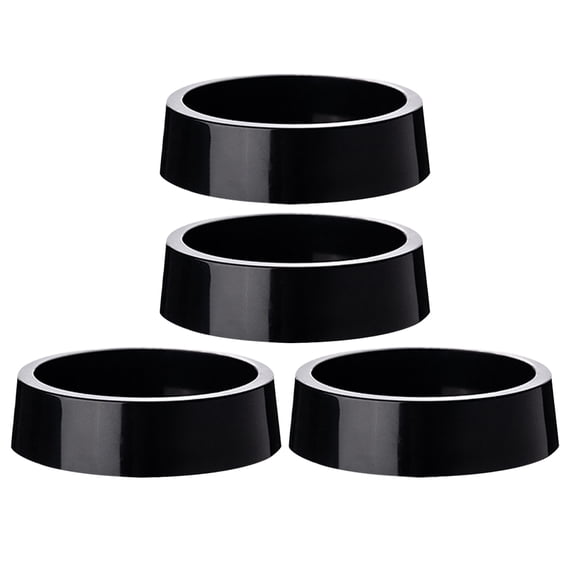 UPOUART 4-Pack Black Rubber Caster Cups for Furniture Noise Reduction, 1.97 x 1.97 x 0.59 inches, Ideal for Dining Room Use