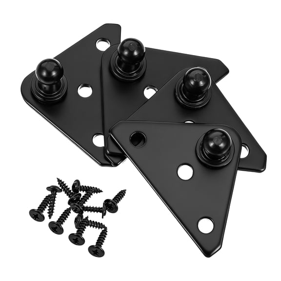 UPOUART 4Pcs Ball Stud Mounting Bracket for Gas Strut Prop Black Steel Automotive Use