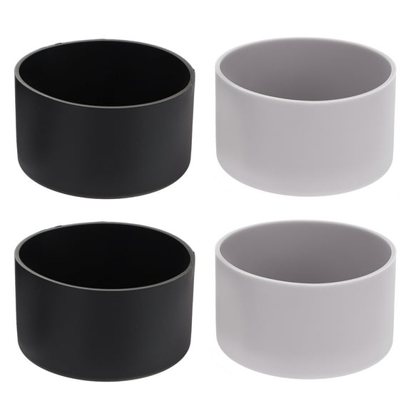 UPOUART 4-Pack Silicone Bottle Bottom Protectors, Anti- 2.8x2.8x1.8in, Simple Design Set