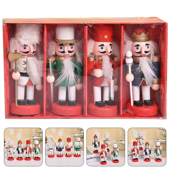 UPOUART Tree Hanging Ornaments Decorative Nutcrackers Pendants Assorted Color 4Pcs