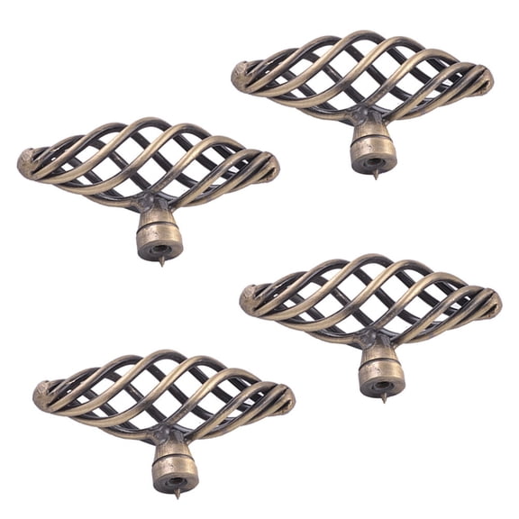UPOUART Set of 4 Green Alloy Cupboard Pull Knobs in Bird Cage Design, Decorative Cabinet Handles for Home and Kitchen
