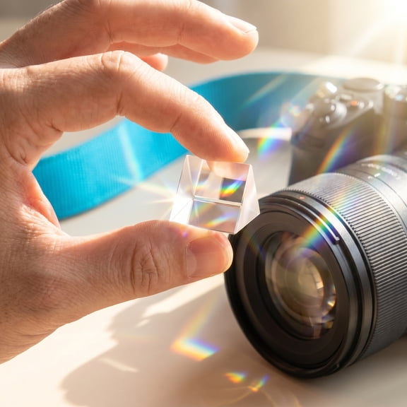 UPOUART 4-Pack Crystal Prism Cubes for Photography, Science Labs, Classroom Optical Experiments and Light Refraction Studies