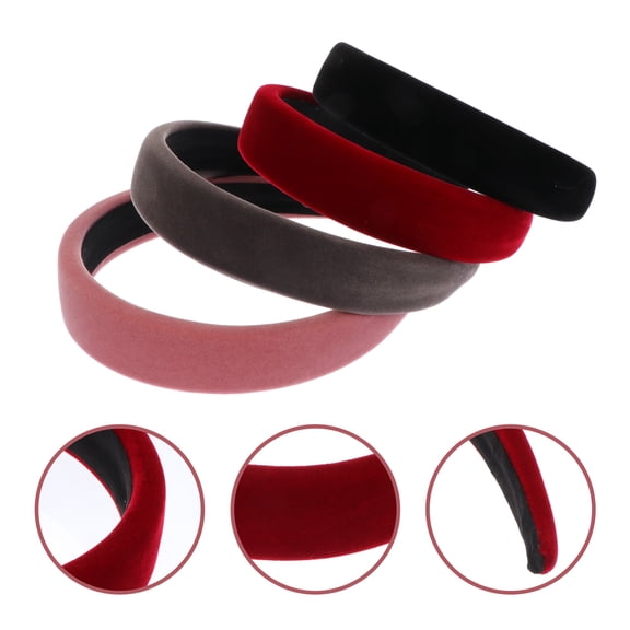 UPOUART 4Pcs Delicate Sponge Hairband Fashionable Female Hairband for Styling and Decor