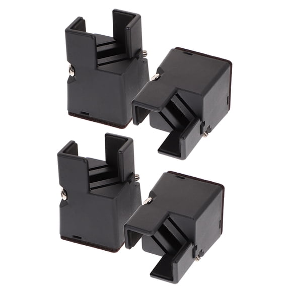 UPOUART 4Pcs Furniture Risers Adjustable Bed Frame Lifts Black Non Slip ABS Material for Home