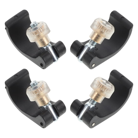 UPOUART Hiking Accessories, Trekking Pole Clips, Durable Black, for Cane, 4Pcs
