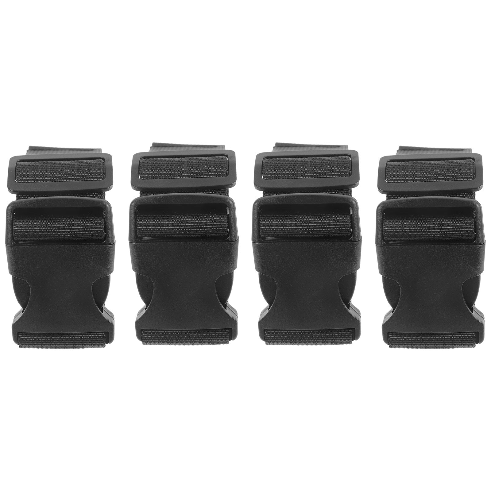 UPOUART 4Pcs Luggage Straps Black Rectangular Plastic Fabric Adjustable ...
