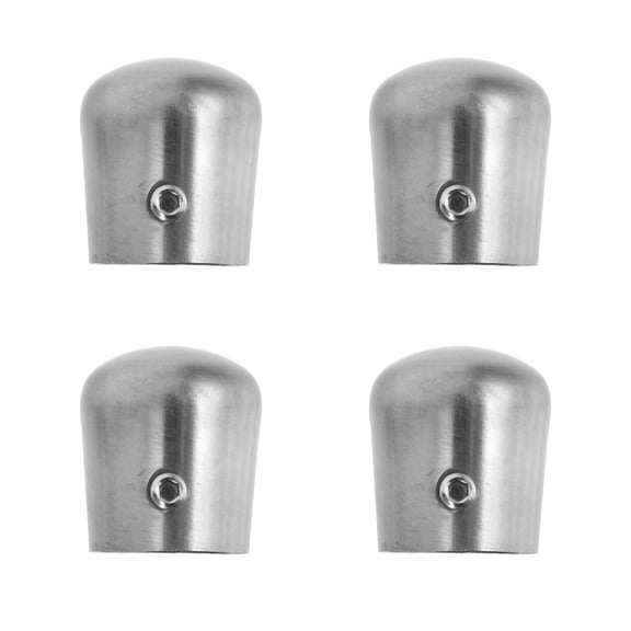UPOUART 4-Pack Stainless Steel Metal Handrail End Caps, Round Staircase and Guardrail Covers for