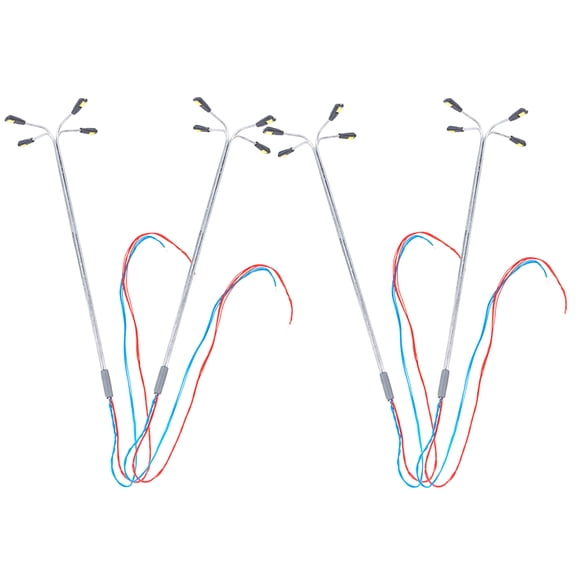 UPOUART 4Pcs Tiny LED Lights for Miniature Village Scene Decoration Metal ABS Material Realistic