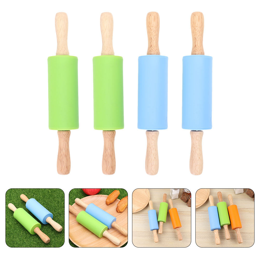 UPOUART 4Pcs Nonstick Rolling Pin Silicone Kitchen Tools for Baking ...