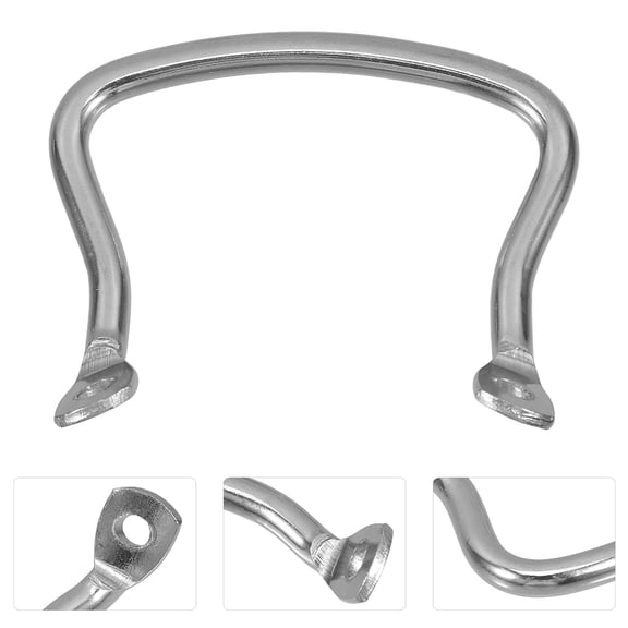 UPOUART 4Pcs Plated Silver Stainless Steel Replacement Pot Handles Easy Removal Antiscald Side Accessories