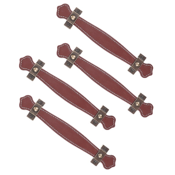 UPOUART Set of 4 Rectangular PU Furniture Pull Handles for Cabinets and Drawers