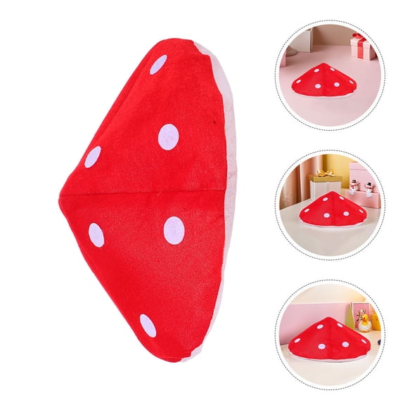 UPOUART 4Pcs Red Spotted Mushroom Hat Lightweight Cap for Playful Costume and Themed Parties