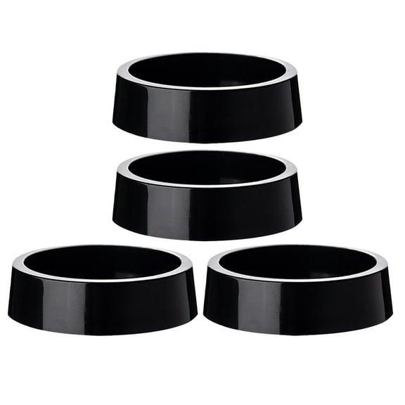 UPOUART 4Pcs Reduce Noise Black Rubber Caster Cups for Furniture in Dining Room 1.97X1.97X0.59in