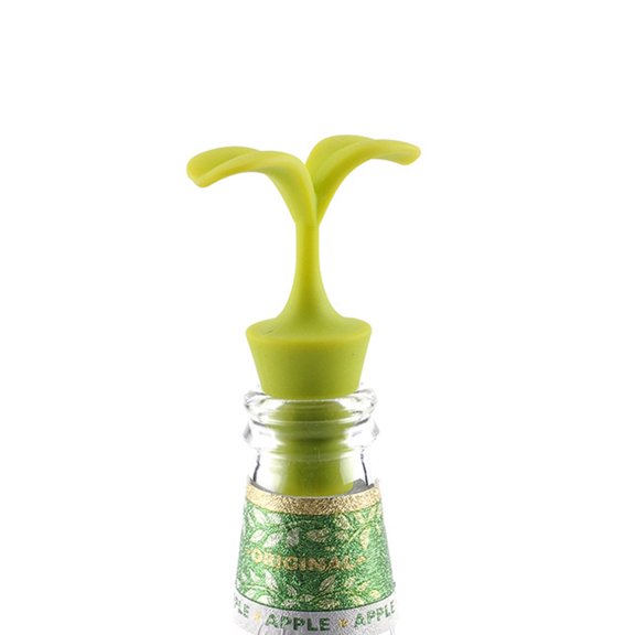 UPOUART 4Pcs Reusable Silicone Bottle Stoppers for Restaurant Use Chic Design