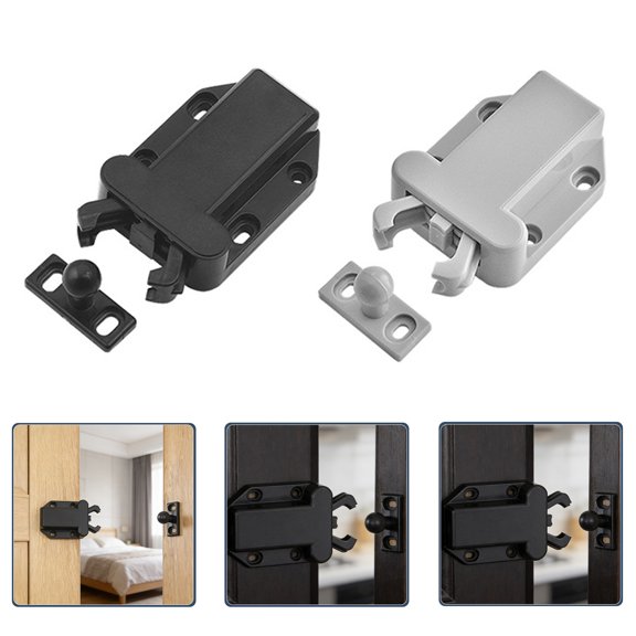 UPOUART 4Pcs Safe Touch Latch Plastic Push Latch for Cupboard Durable and Lightweight Design