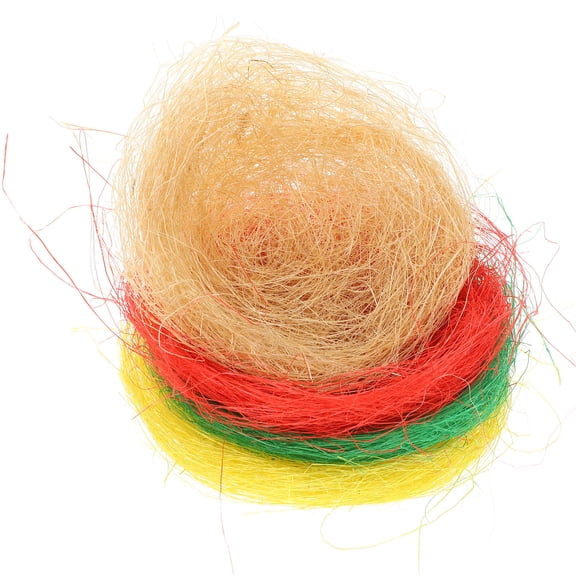 UPOUART 4Pcs Simulation Bird Nest Assorted Color Artificial Nest for Easter Wedding and Festival Decorations