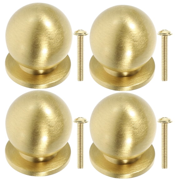 UPOUART 4Pcs Brass Dresser Knobs Small Golden Cabinet Pulls for Home Furniture Drawers and Doors