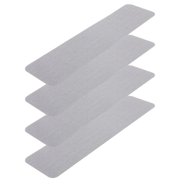 UPOUART Nonslip Grey Stair Treads Polyester Anti-Slip Easy Install for Home 4Pcs
