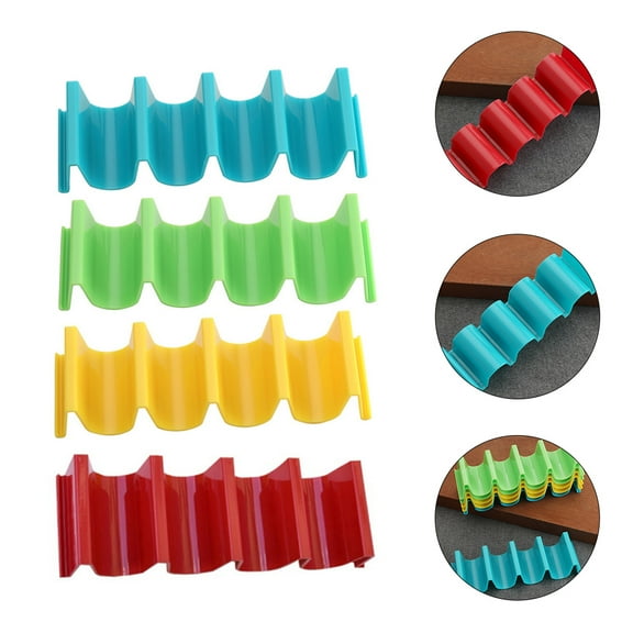 UPOUART Set of 4 Taco Holders with Non- Plastic PP Base for Outdoor Parties and Gatherings