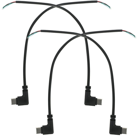 UPOUART USB Data Cable 90 Degree Right Angle Plug for Earphone Use Black PVC