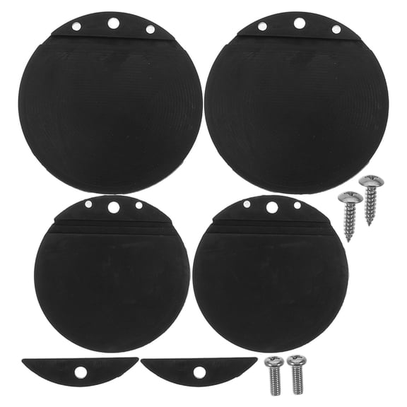 UPOUART 4Pcs Universal Boat Scupper Flapper Kit with Rust Resistant Black Rubber for Hull Repair