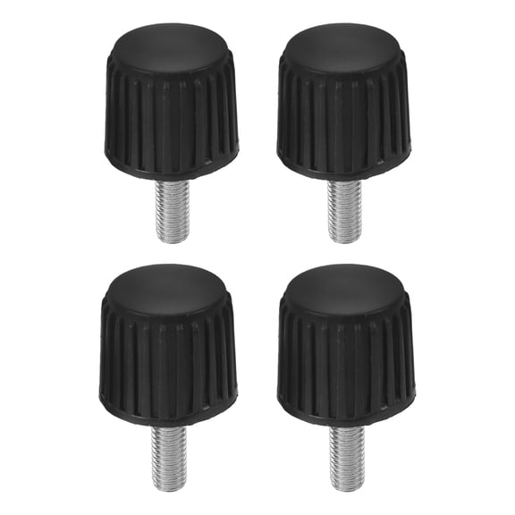 UPOUART 4Pcs Universal Fit Adjustable Screw in Leveling Feet for Furniture and Appliances Black