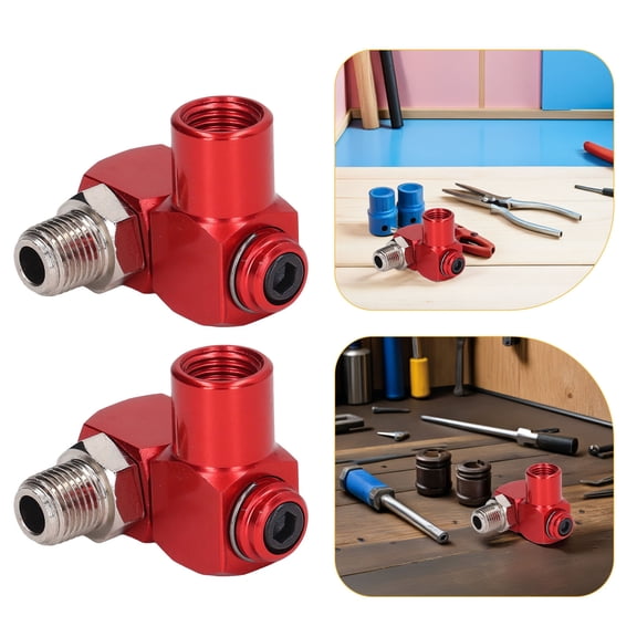 UPOUART 4Pcs Versatile 360 Degree Swivel Air Hose Connectors Aluminum Air Compressor Tool Adapter