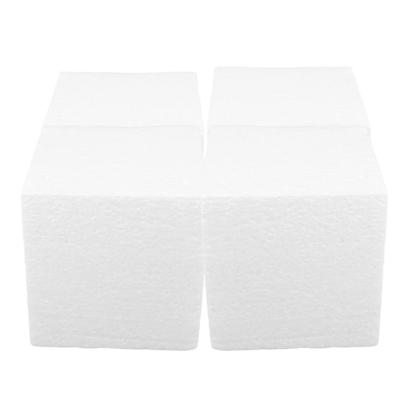 UPOUART 4Pcs White Foam Squares for Crafts Ideal for Creating Faux Cakes and Special Occasion Decorations